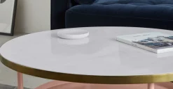 Mesa de Centro Fox – Rosa y Metal