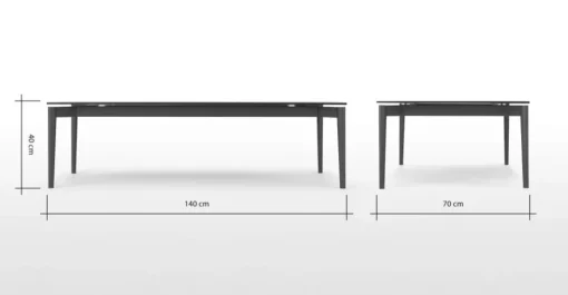 Mesa de Centro Grande Rectangular Tandil – Gris