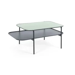 Mesa de Centro Grenadine – Azul Marino y Cristal Esmerilado
