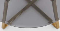 Mesa de Centro Haku – Metal y cristal ahumado