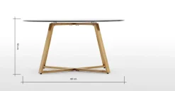 Mesa de Centro Haku – Metal y cristal ahumado