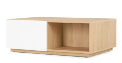 Mesa de Centro Hopkins – Roble y blanco