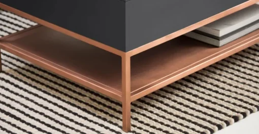 Mesa de Centro Lomond – Gris y Cobre