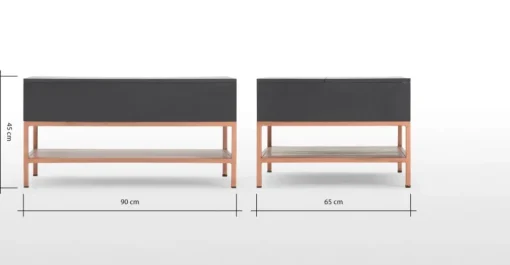 Mesa de Centro Lomond – Gris y Cobre
