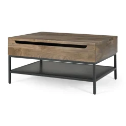 Mesa de Centro Lomond – Madera de Mango y Negro