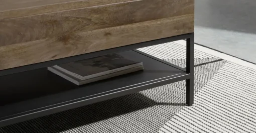 Mesa de Centro Lomond – Madera de Mango y Negro