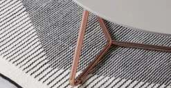 Mesa de Centro Nyla – Gris y cobre