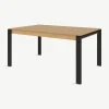 Mesa de Comedor 6 Asientos Corinna – Roble y Negro
