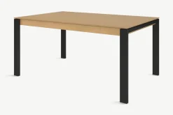 Mesa de Comedor 6 Asientos Corinna – Roble y Negro