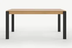 Mesa de Comedor 6 Asientos Corinna – Roble y Negro