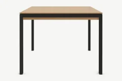 Mesa de Comedor 6 Asientos Corinna – Roble y Negro