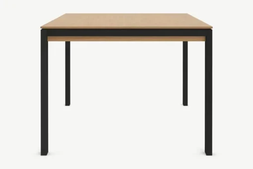 Mesa de Comedor 6 Asientos Corinna – Roble y Negro