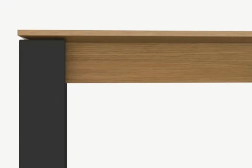 Mesa de Comedor 6 Asientos Corinna – Roble y Negro