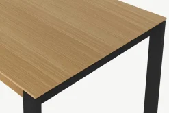 Mesa de Comedor 6 Asientos Corinna – Roble y Negro
