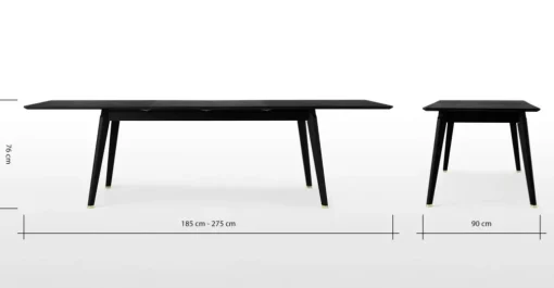 Mesa de Comedor Albers – Gris Carbón