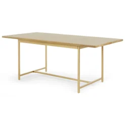 Mesa de Comedor Aphra – Madera de Mango Clara y Metal