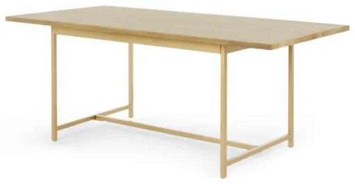 Mesa de Comedor Aphra – Madera de Mango Clara y Metal
