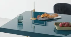 Mesa de Comedor Arpen – Azul Cerceta y Metal
