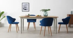 Mesa de Comedor Bourbon – Roble y Gris