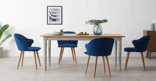 Mesa de Comedor Bourbon – Roble y Gris