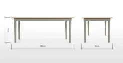 Mesa de Comedor Bourbon – Roble y Gris