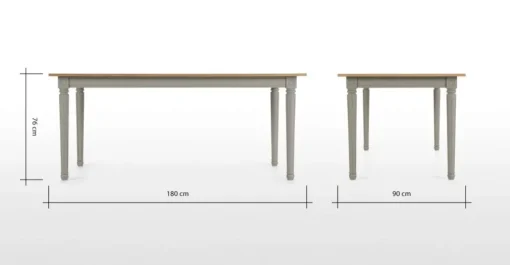 Mesa de Comedor Bourbon – Roble y Gris