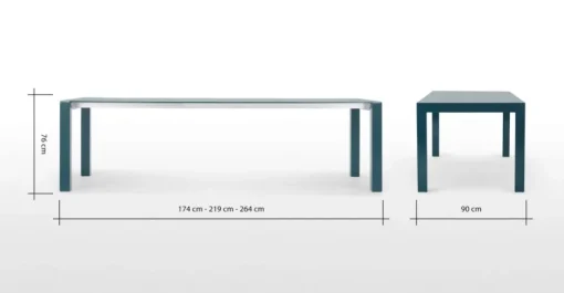 Mesa de Comedor Bramante – Azul Cerceta