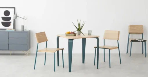 Mesa de Comedor Compacta Alma – Azul Cerceta y Fresno