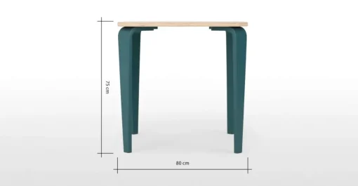 Mesa de Comedor Compacta Alma – Azul Cerceta y Fresno