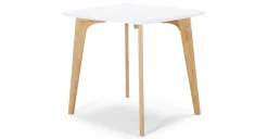 Mesa de Comedor Cuadrada Fjord – Roble y Blanco