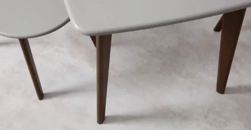 Mesa de Comedor Cuadrada Fjord – Roble Oscuro y Gris