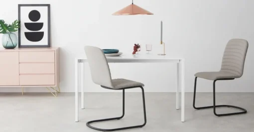 Mesa de Comedor Expansible Swift – Blanco Mate