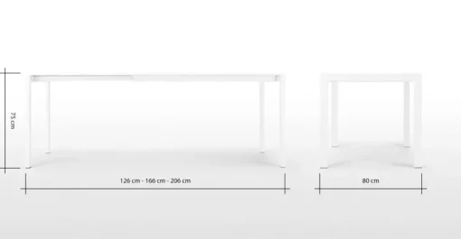 Mesa de Comedor Expansible Swift – Blanco Mate