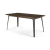 Mesa de Comedor Grande Edny – Mango Oscura y Bronce