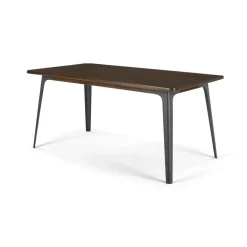 Mesa de Comedor Grande Edny – Mango Oscura y Bronce