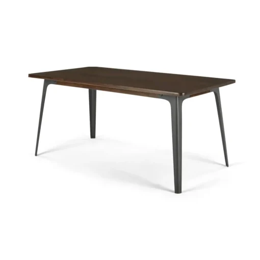 Mesa de Comedor Grande Edny – Mango Oscura y Bronce