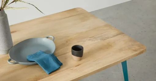 Mesa de Comedor Grande Edny – Mango Clara y Azul Cerceta