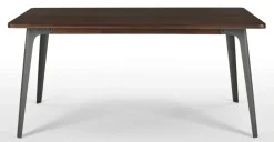 Mesa de Comedor Grande Edny – Mango Oscura y Bronce