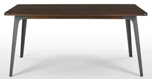 Mesa de Comedor Grande Edny – Mango Oscura y Bronce