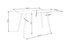Mesa de Comedor Houston – Negro y Gris