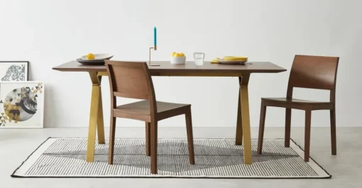 Mesa de Comedor Keaton – Nogal y Metal