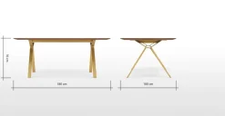 Mesa de Comedor Keaton – Nogal y Metal