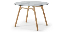 Mesa de Comedor Philly – Roble y cristal
