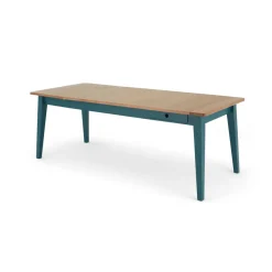 Mesa de Comedor Ralph – Roble y Azul Cerceta