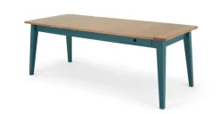 Mesa de Comedor Ralph – Roble y Azul Cerceta