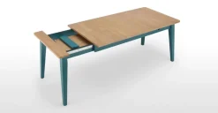 Mesa de Comedor Ralph – Roble y Azul Cerceta