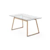 Mesa de Comedor Rectangular Haku – Cobre y Cristal