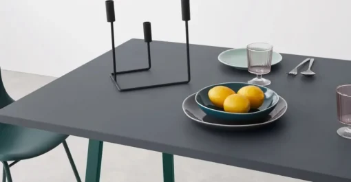 Mesa de Comedor Rectangular Catfield – Verde y Gris