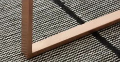 Mesa de Comedor Rectangular Haku – Cobre y Cristal
