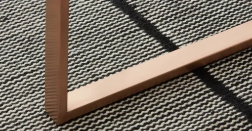 Mesa de Comedor Rectangular Haku – Cobre y Cristal